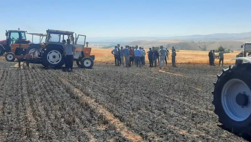 Yozgat'ta 100 Dönüm Ekili Alan Alevlere Yenik Düştü