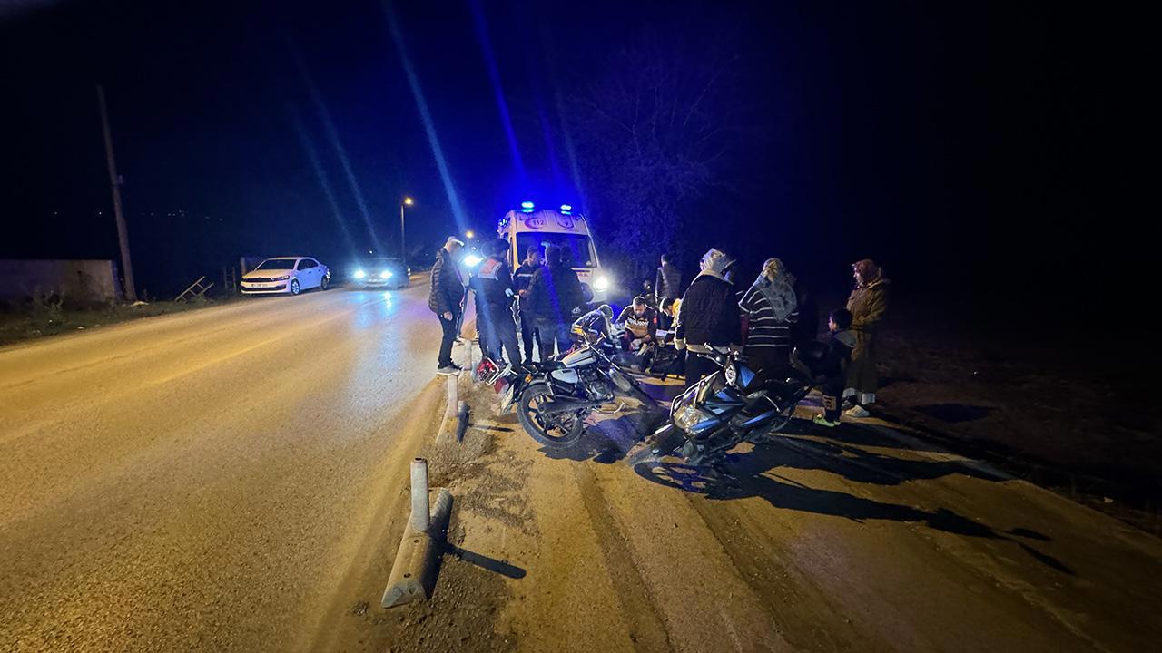 Motosikletler İki Kazaya Karıştı!
