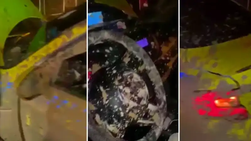 İstanbul'da Takside Panik Anları: Çamura Saplanan Yolcular Kaçtı