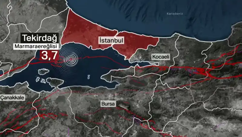 Marmara Denizi'nde 3.7 Büyüklüğünde Deprem! Korkutan Gelişmeler